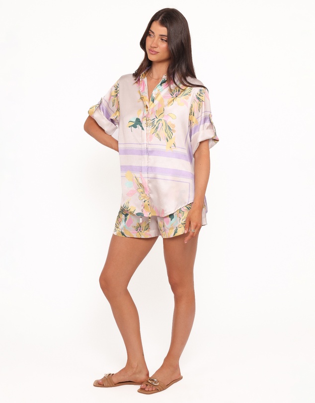 Petal & Pup - Lara Shorts - Lavender Print