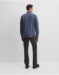 Country Road - Long Sleeve Regular Fit Cotton Check Shirt With Pocket