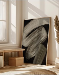 Olive et Oriel - Beige Strokes No 2 by Treechild Art Print