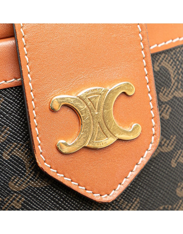 Pre-Loved by Azura Reborn - Pre-Loved celine Structured Vanity Case with Top Handle and Adjustable Shoulder Strap
