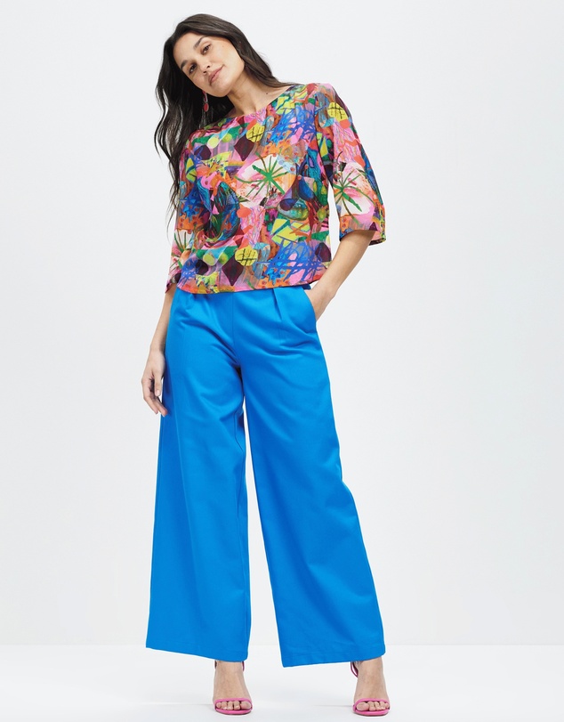 The Social Outfit - Silk Smock Top - Amplify