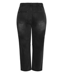City Chic - Plus size Harley Fit Brooke Barrel Leg Jean - black wash