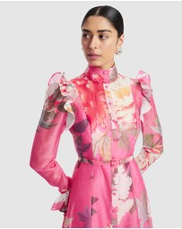 LEO LIN - Katrina Butterfly Sleeve Midi Dress