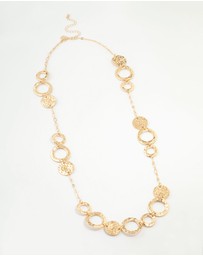 Lovisa - Gold Molten Disc Long Necklace