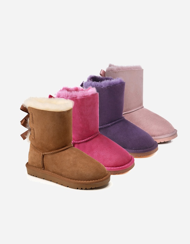 Ozwear Connection Uggs - Ugg Kids 2 Ribbon Boots (Water Resistant)