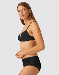 Naturana - Seamless Padded Underwire T-Shirt Bra With Lace