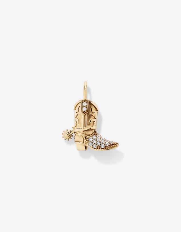 Michael Hill - Cowboy Boot Pendant in 18kt Vermeil with Cubic Zirconia