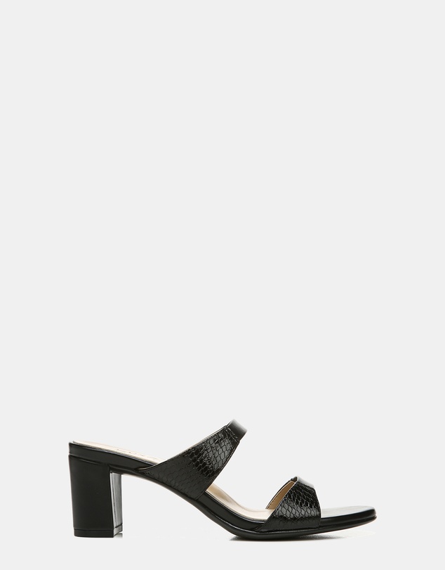 Naturalizer - Venus Dress Sandal - Black Snake/Leather
