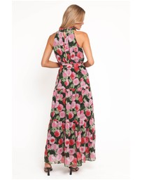 Petal & Pup - Caroline Maxi Halter Dress - Black Floral