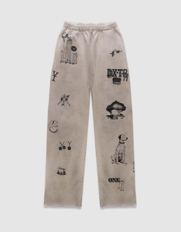 Duke + Dexter - NY Sketch Oat Marl Track Pant