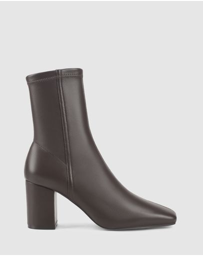 Chocolate Brown Stretch Leather