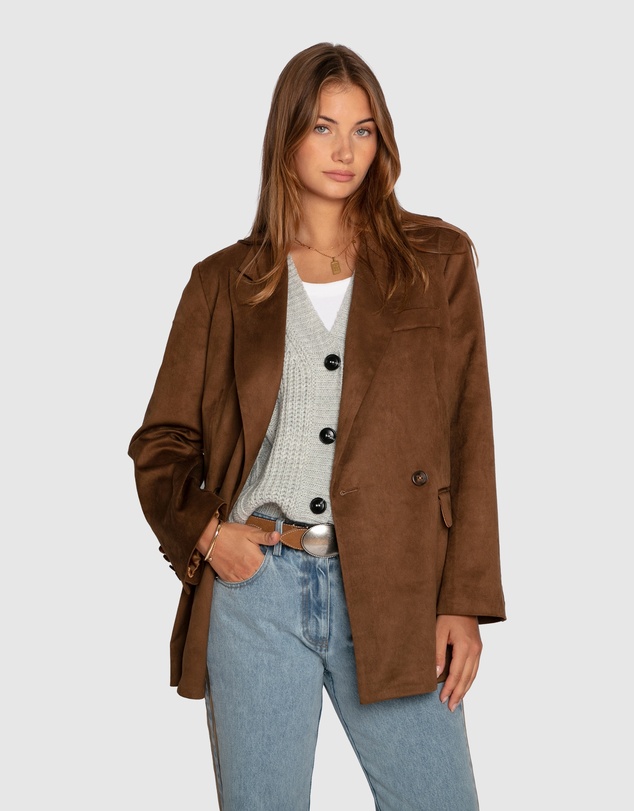 Belle & Bloom - Charmer Faux Suede Blazer