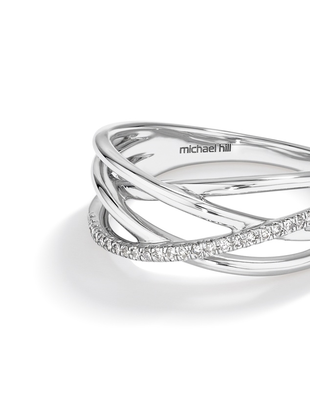 Michael Hill - Ring with 0.10 Carat TW of Diamonds in Sterling Silver