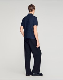 Sandro - Jersey Cross Polo Shirt