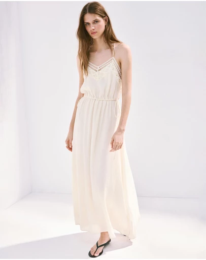 M.N.G - Embroidered Cutwork Crinkle Dress