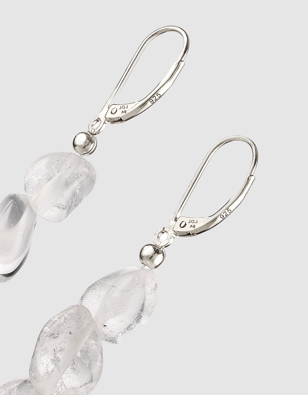 Elli Jewelry - Rock Crystal Drop Earrings in 925 Silver