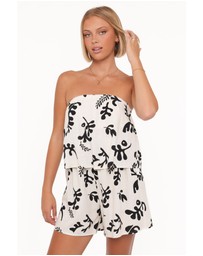 Petal & Pup - Ravenna Playsuit - Cream Black Floral