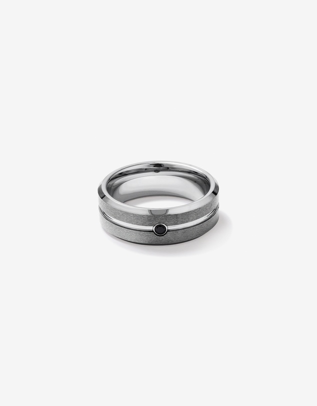 Michael Hill - 8mm Black Diamond Wedding Band in Tungsten