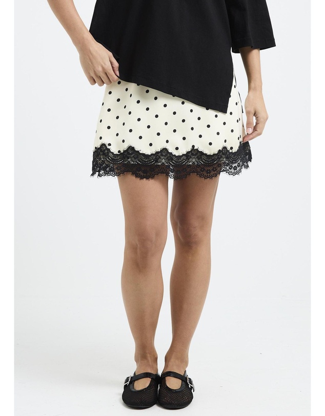 Alice In The Eve - Lola Polka Lace Mini Skirt