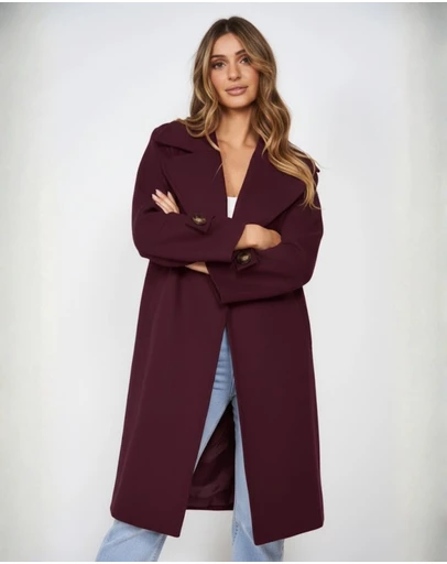 Esther & Co - Fireplace Coat - Plum
