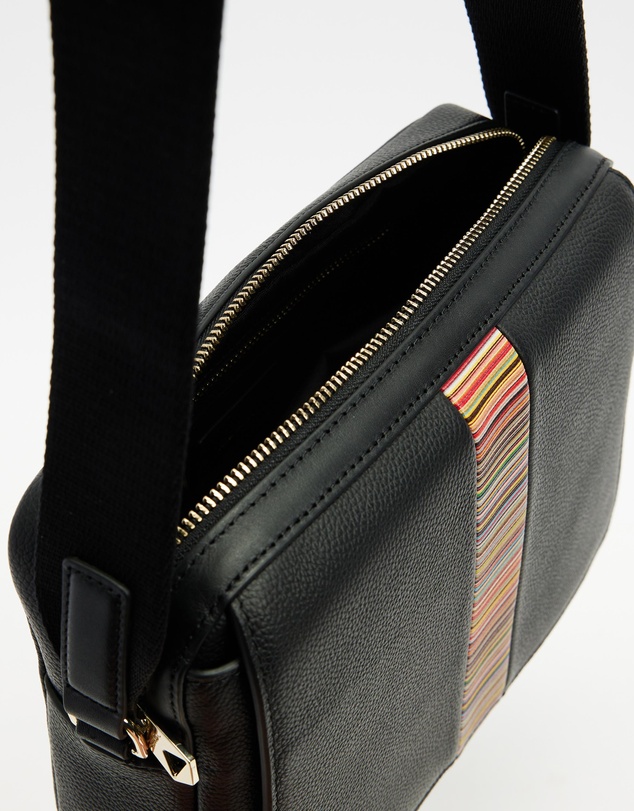 Paul Smith - Signature Stripe Trim Messenger Bag