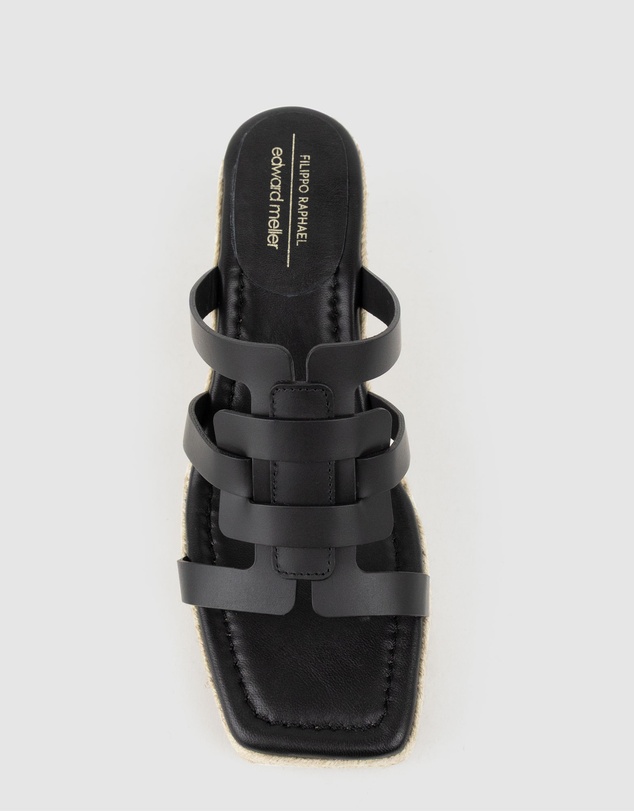 Edward Meller - MADERE Square Toe Slide Espadrille