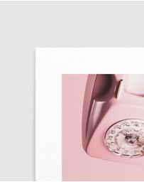 Olive et Oriel - Pink Telephone Art Print