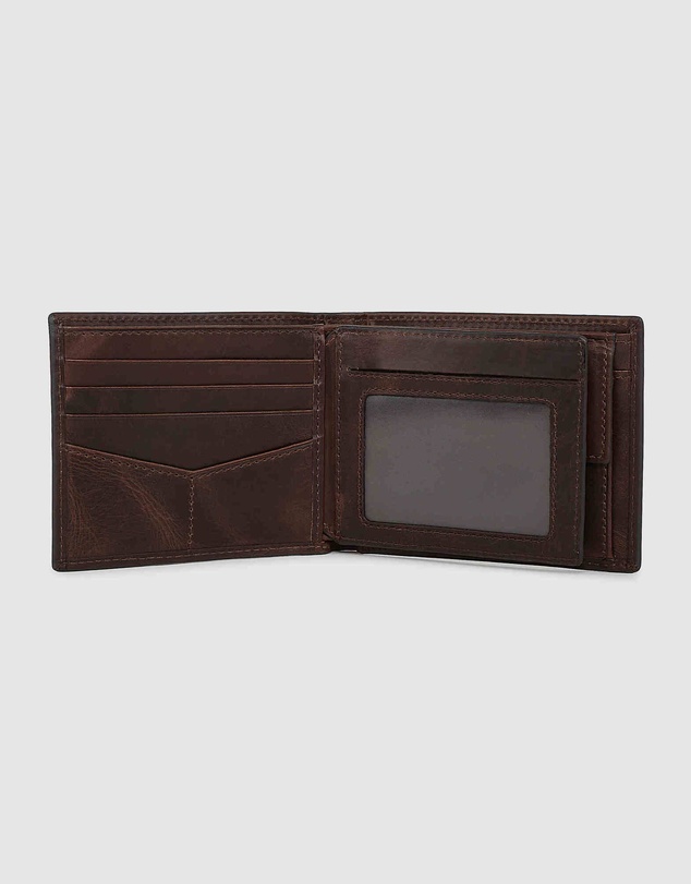 Fossil - Derrick Dark Brown Large Coin Pocket Bifold