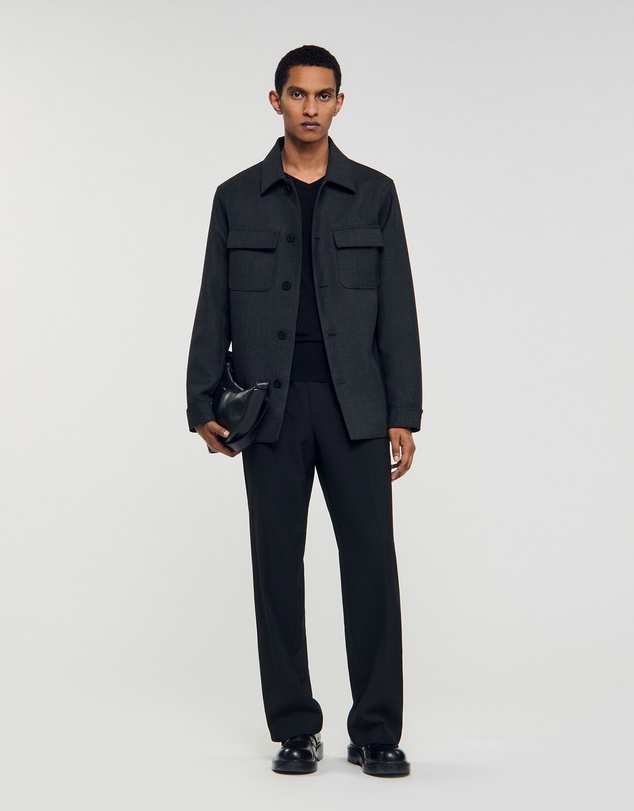 Sandro - Heather Overshirt Jacket