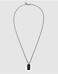 Haze & Glory - ICONIC EXCLUSIVE - Necklace Men Onyx Rectangle 925 Sterling Silver