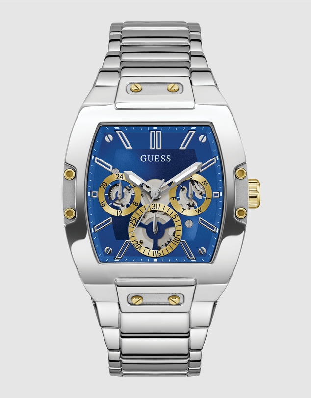 GUESS - Phoenix Silver Tone & Blue