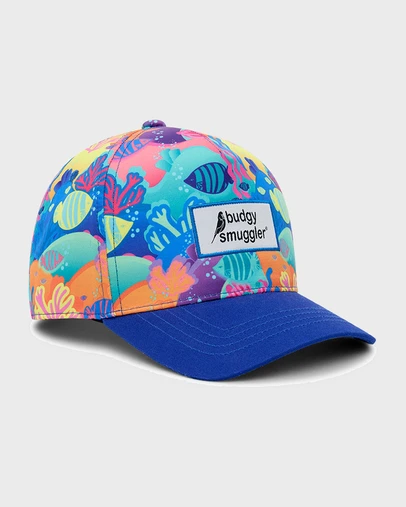Budgy Smuggler - Kids Cap in Reef-reshing
