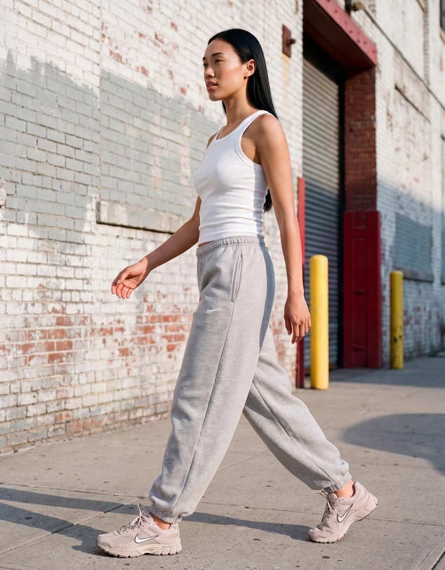 Nike - Studio Fleece Midweight High Rise Oversized Cuff Pants