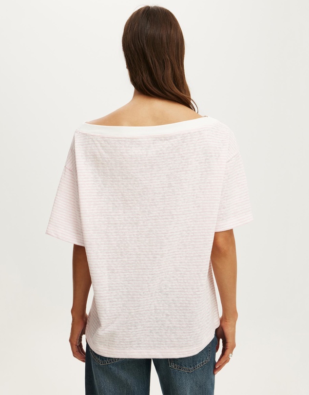 Cotton On - Boxy Off Shoulder Short Sleeve Tee