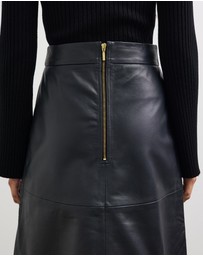 Sofia Irina - Leather Midi Skirt
