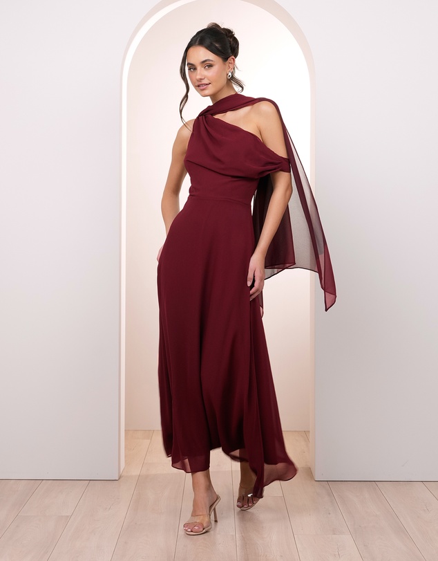 Pilgrim - Agatha Asymmetric Neck Gown