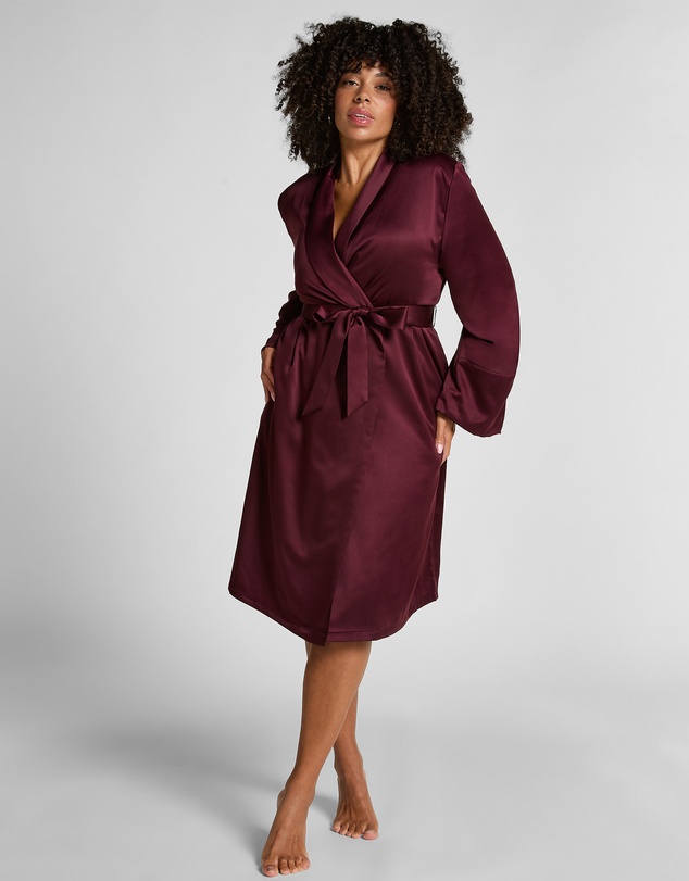Hunkemoller - Long Satin Fleece Robe