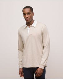 Trenery - Jersey Cotton Monogram Rugby in Oat Marle