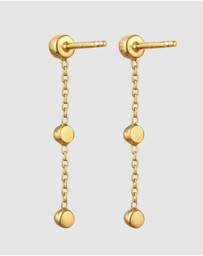 Elli Jewelry - Earrings Stud Crystal 925 Sterling Silver Gold-Plated