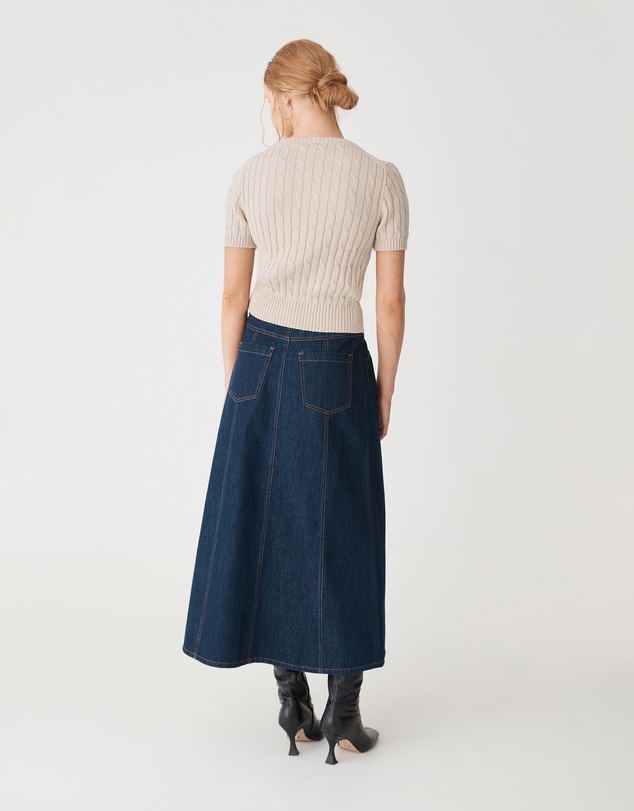 Forcast - Anita Short Sleeve Cable Knit