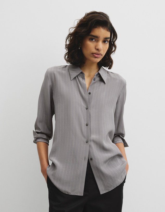 Country Road - Pinstripe Silk Shirt