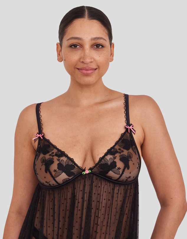 Bras N Things - Enchanted Desdemona Babydoll - Black