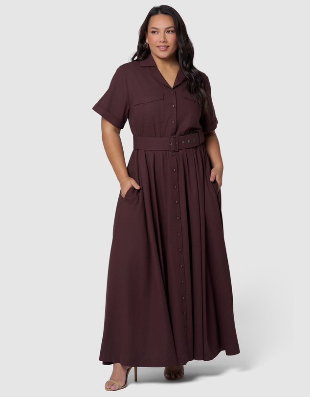 Something 4 Olivia - Gabrielle Linen Maxi Dress