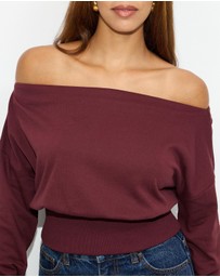 Dazie - Chill Vibes Off Shoulder Jumper