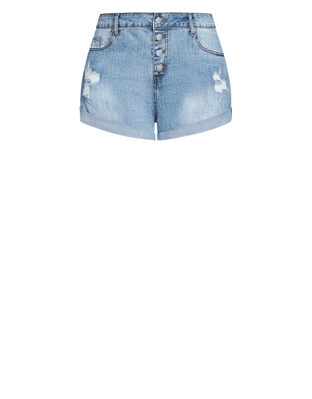 City Chic - Denim Cuff Short