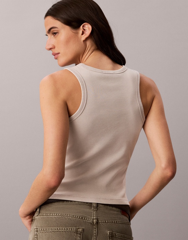 Calvin Klein Jeans - Woven Monologo Rib Tank Top