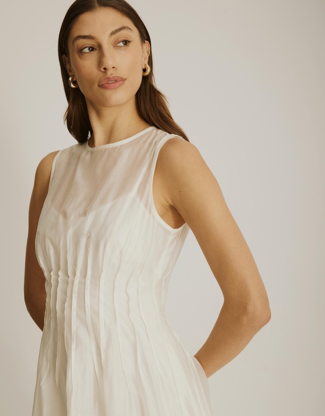 Atmos&Here - Kate Organza Pintuck Maxi Dress
