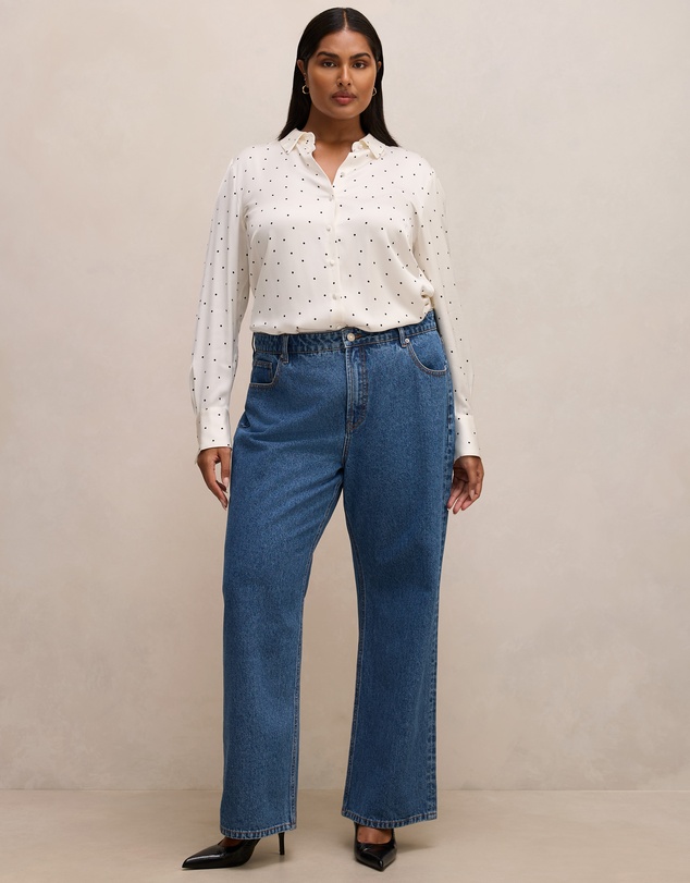 Forever New Curve - Coco Curve Satin Shirt
