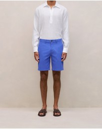 Trenery - Cotton Twill Chino Short in Vivid Blue