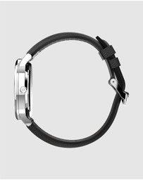 TIMEX - Timex Waterbury Classic 40mm Stainless Steel Case with Black Leather Strap